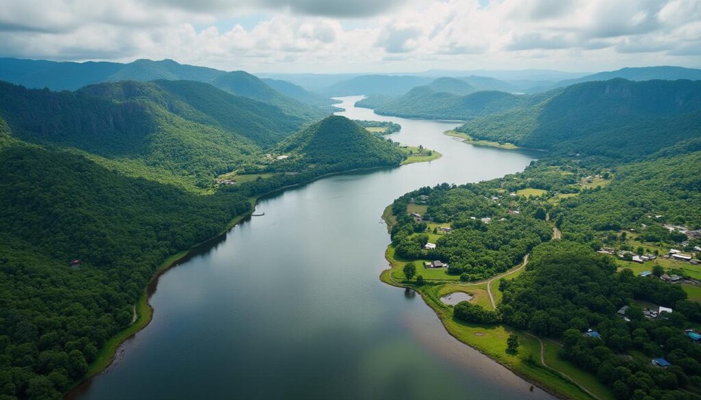 Fleuve Congo à l'aube